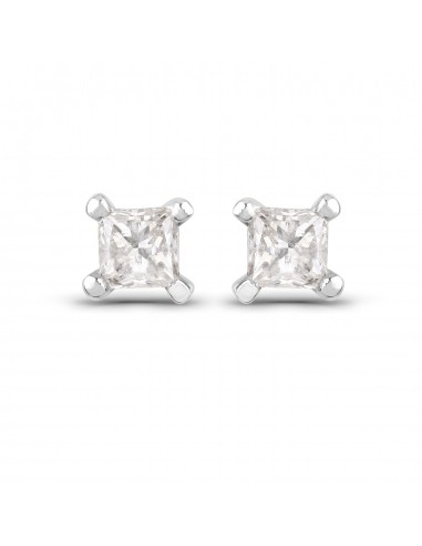 0.12 Carat Genuine White Diamond 14K White Gold Earrings vente chaude votre 