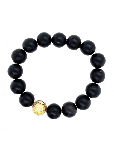 Pave Diamond 14k Yellow Gold Gemstone Beaded Bracelet Women Jewelry Gift en ligne