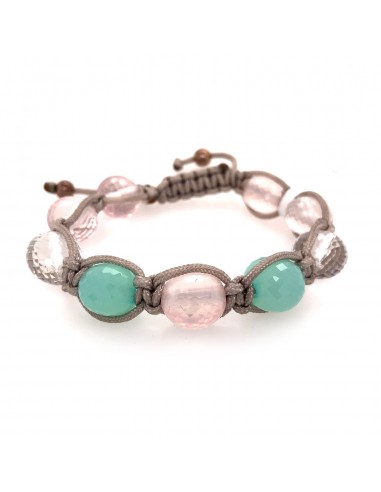 Rose Quartz Gemstone Beaded Bracelet Women Fashion Jewelry en ligne des produits 