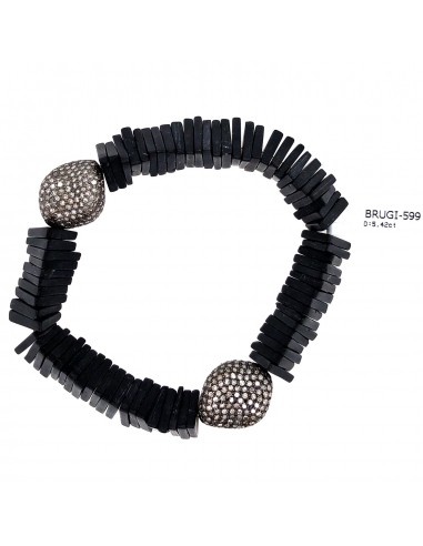 Natural Diamond Beaded Bracelet Jewelry en ligne des produits 