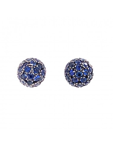 Blue Sapphire 18k Solid Gold Women Stud Earrings Jewelry de technologie