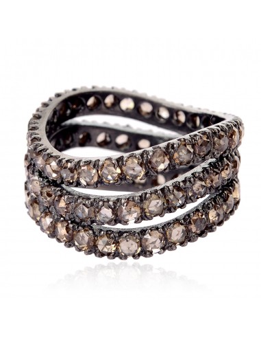 Pave Diamond Sterling Silver Band Ring Fashion Jewelry chez Cornerstreet bien 